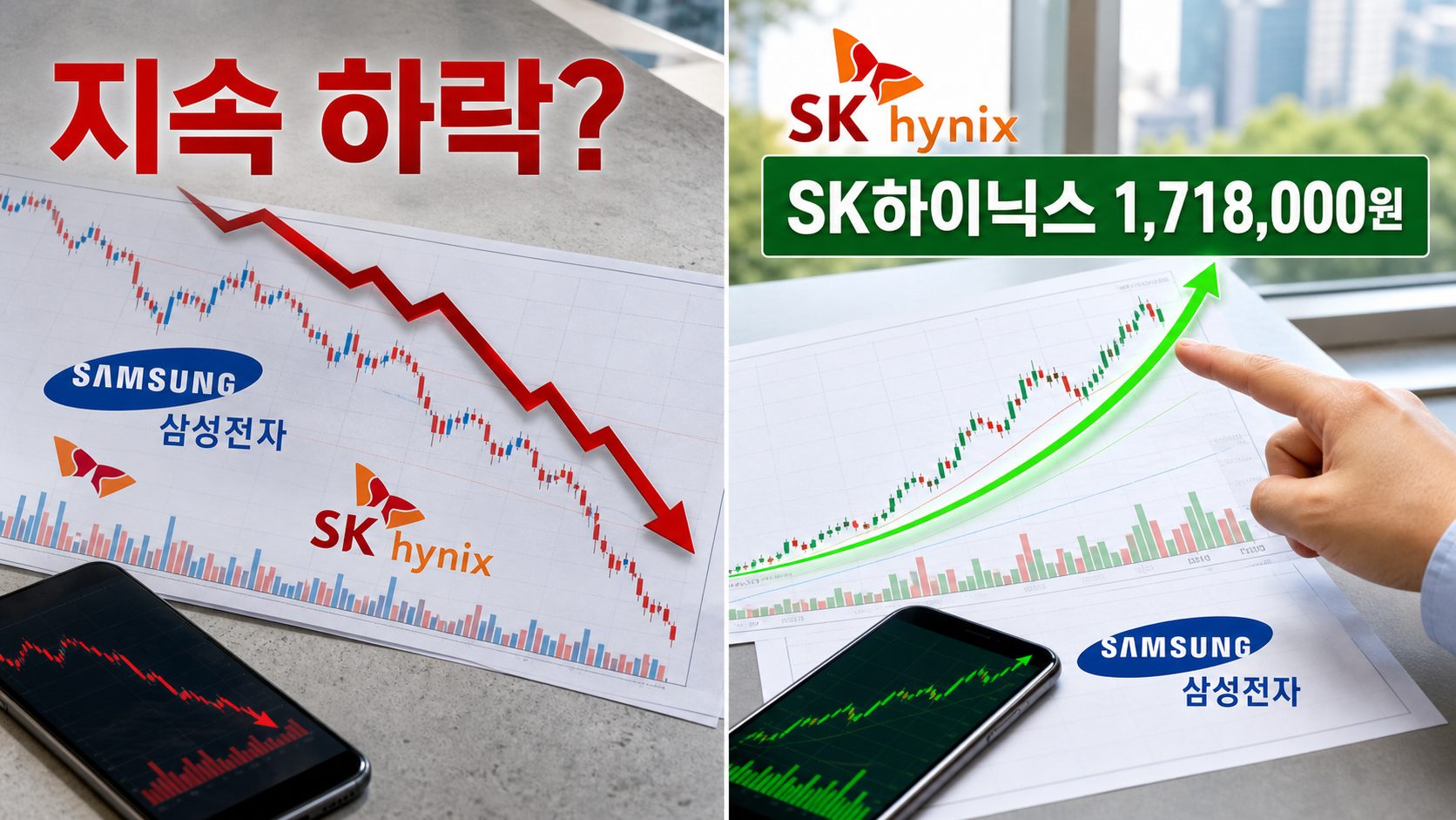 삼전 하이닉스 주식 계속 떨어지지만은 않을까요?