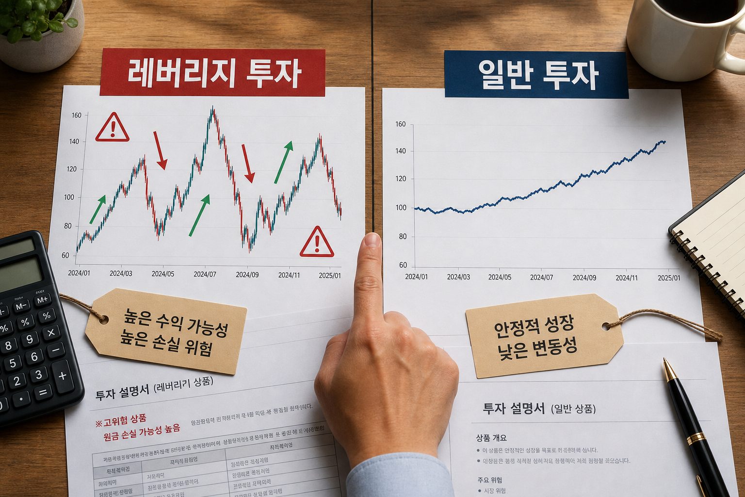 레버리지 투자와 일반 투자 수익률·리스크 비교 기준 정리