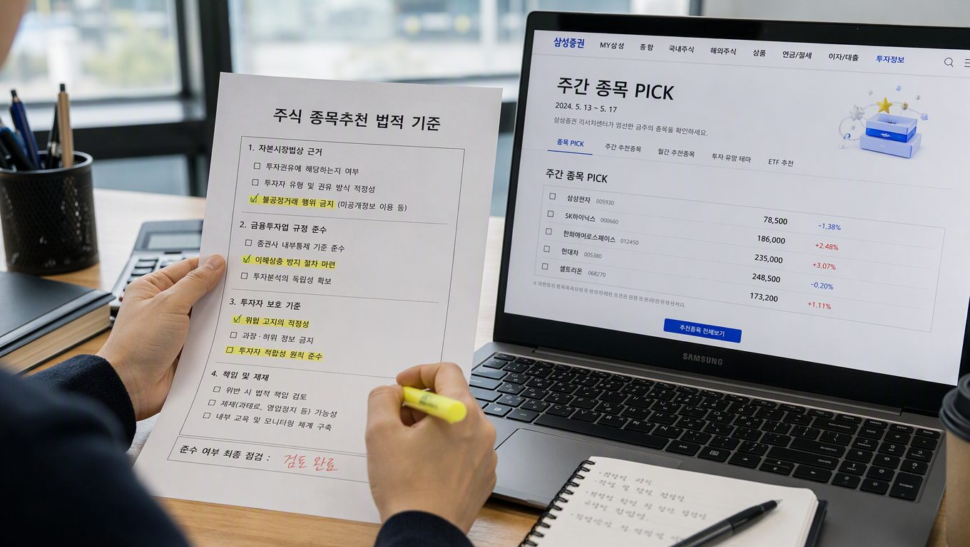 주식 종목추천 시 법적 문제 피하는 기준 정리