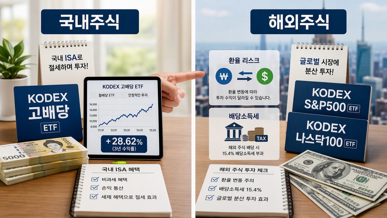 ISA 종목추천 시 국내주식과 해외주식 수익률·세금 비교 기준