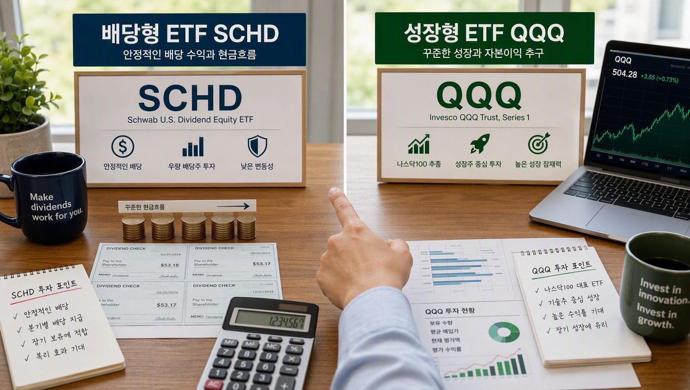 장기 투자 etf 추천 시 배당형과 성장형 상품별 특징 비교