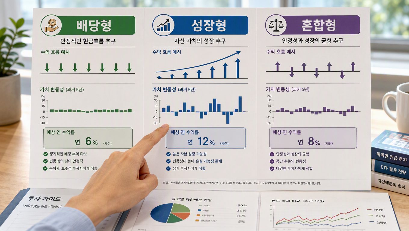 장기 투자 상품 유형별 수익률과 변동성 비교 기준 정리