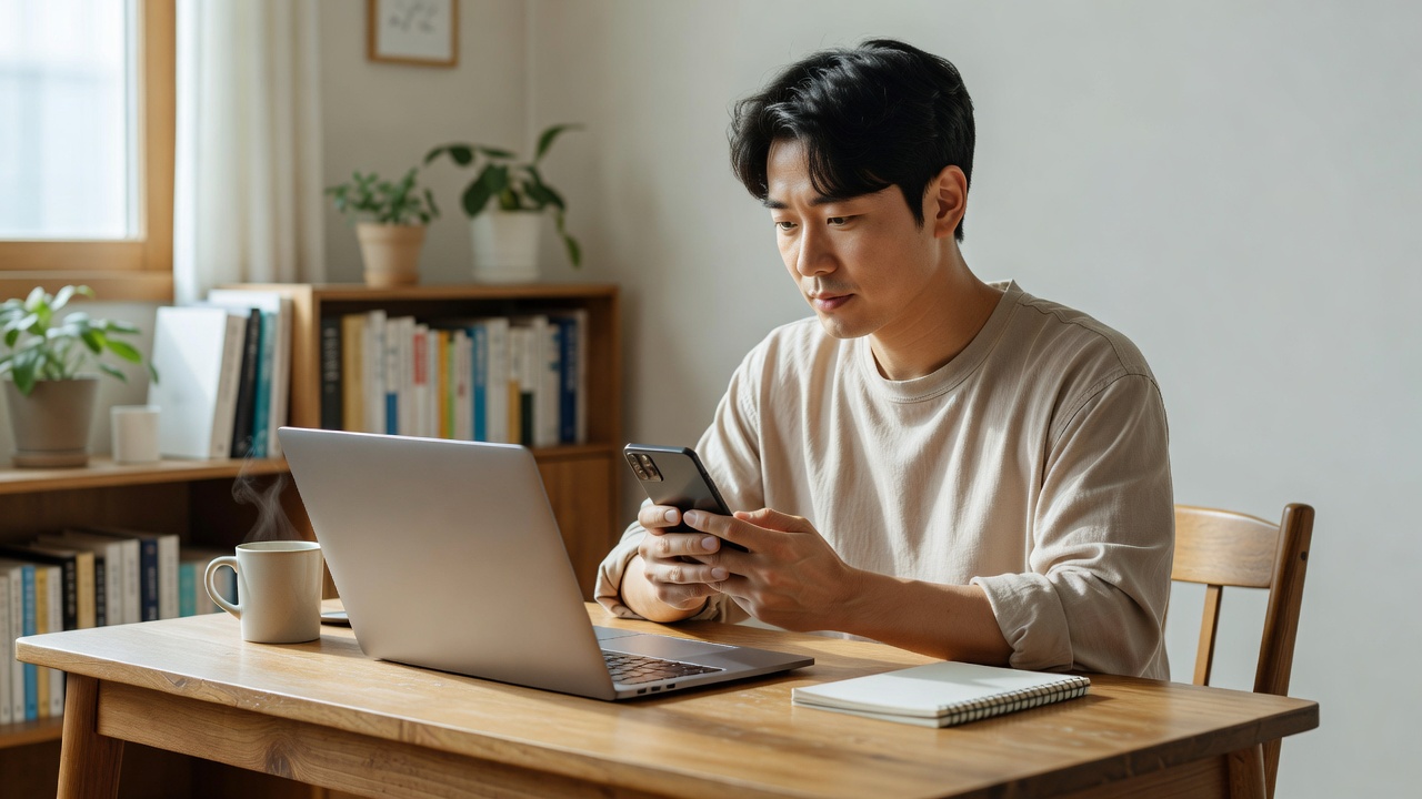 주식사는법 첫 단계로 증권사 앱에서 계좌를 개설하는 모습