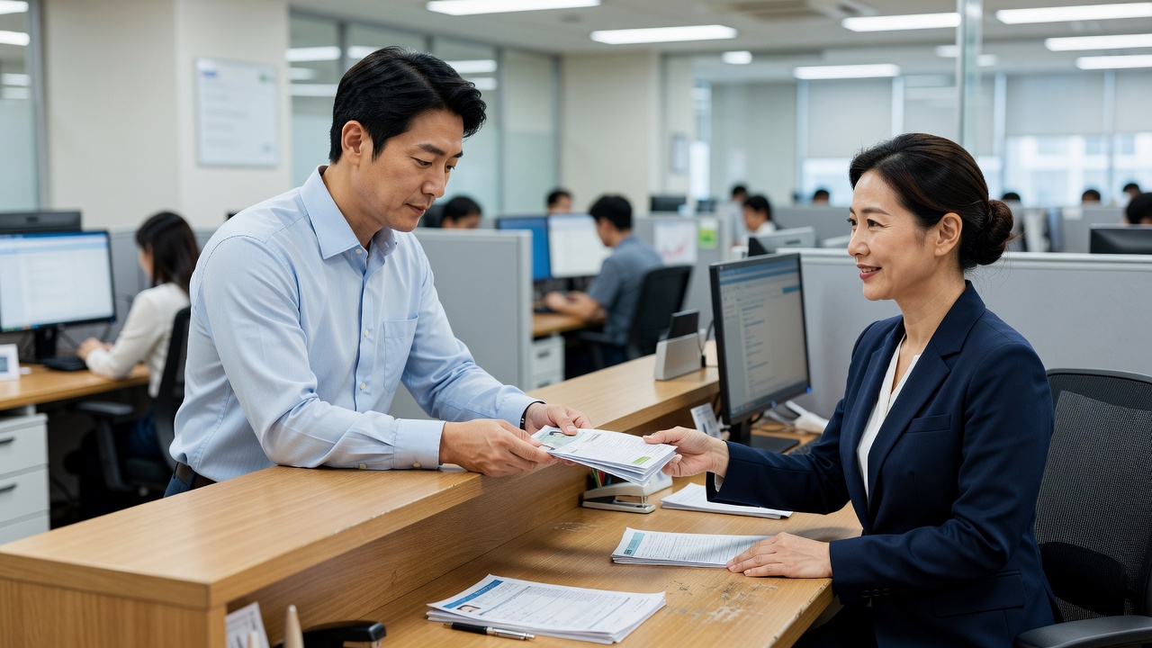증권계좌 한도제한이 적용되는 이유를 보여주는 서류 확인 장면