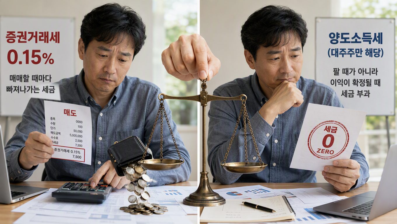 양도소득세와 증권거래세, 어떤 게 더 부담될까요?