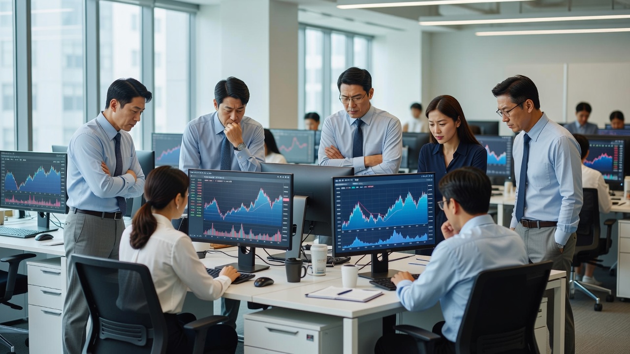 투자 부적합 국가 판단 기준을 나타내는 한국 증시 변동성 장면