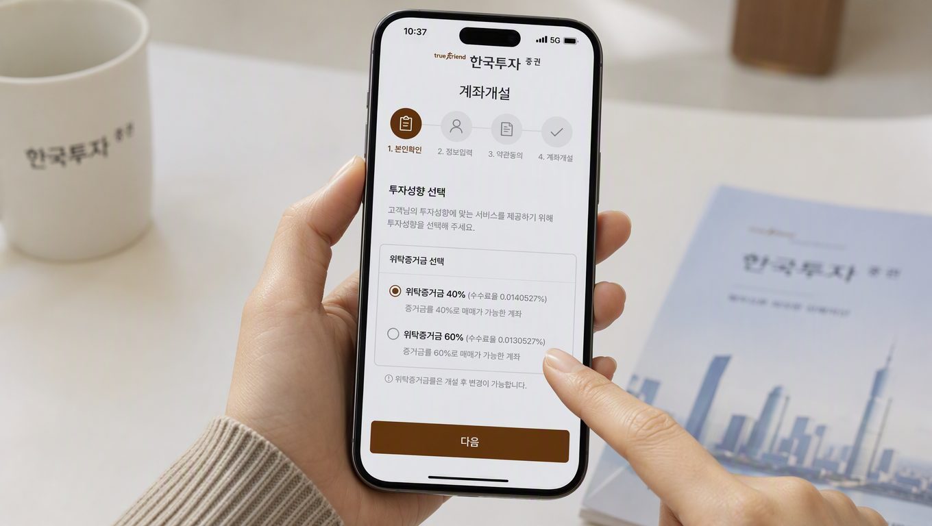 한국투자증권 위탁증거금 적용과 계좌 준비