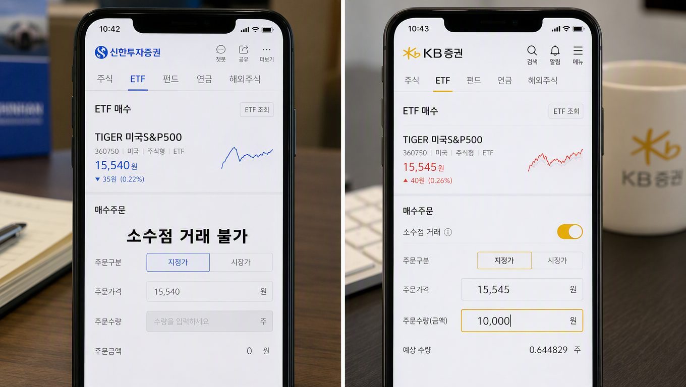 신한투자증권에서 ETF 매수 시 소수점 거래가 가능한가요?