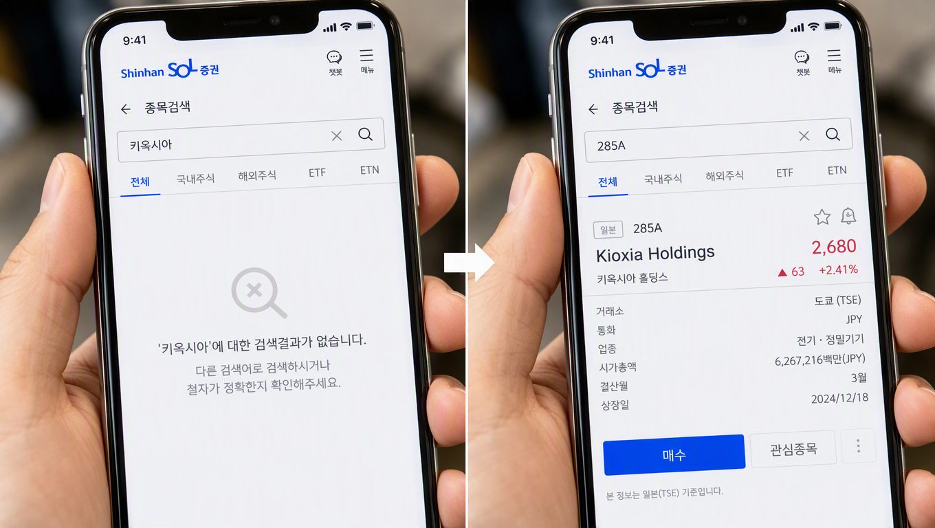 키옥시아 홀딩스 신한투자증권에서 구매 못하나요?