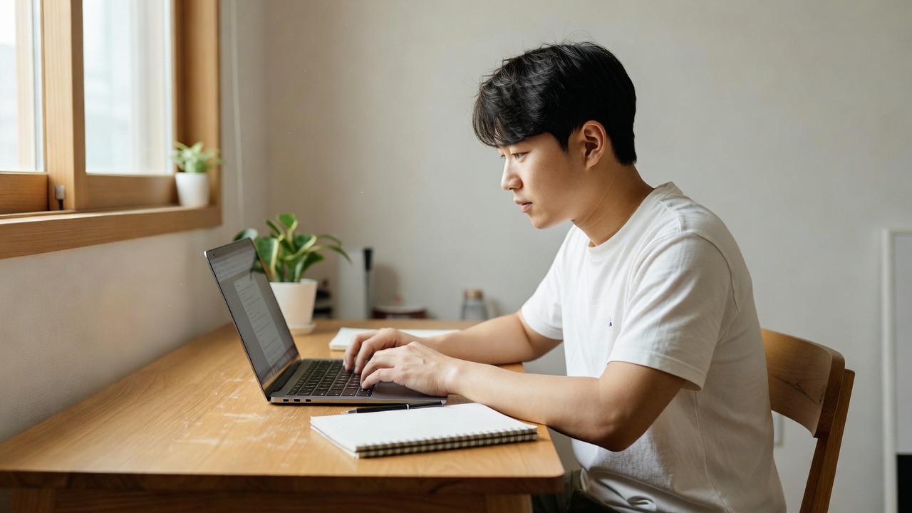 주식 종목추천 글에 면책 문구를 고려하는 블로그 작성 장면
