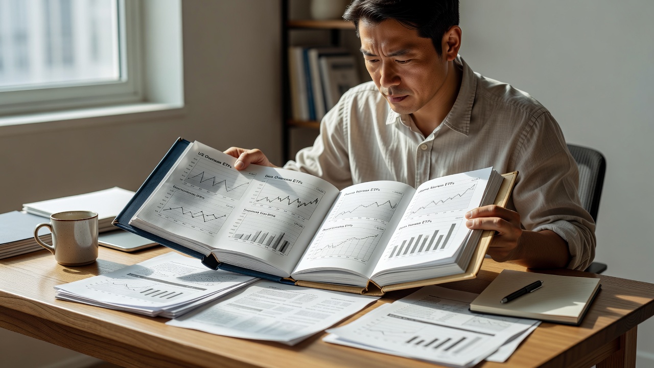 장기 투자 종목 추천을 위한 국내외 ETF 비교 장면