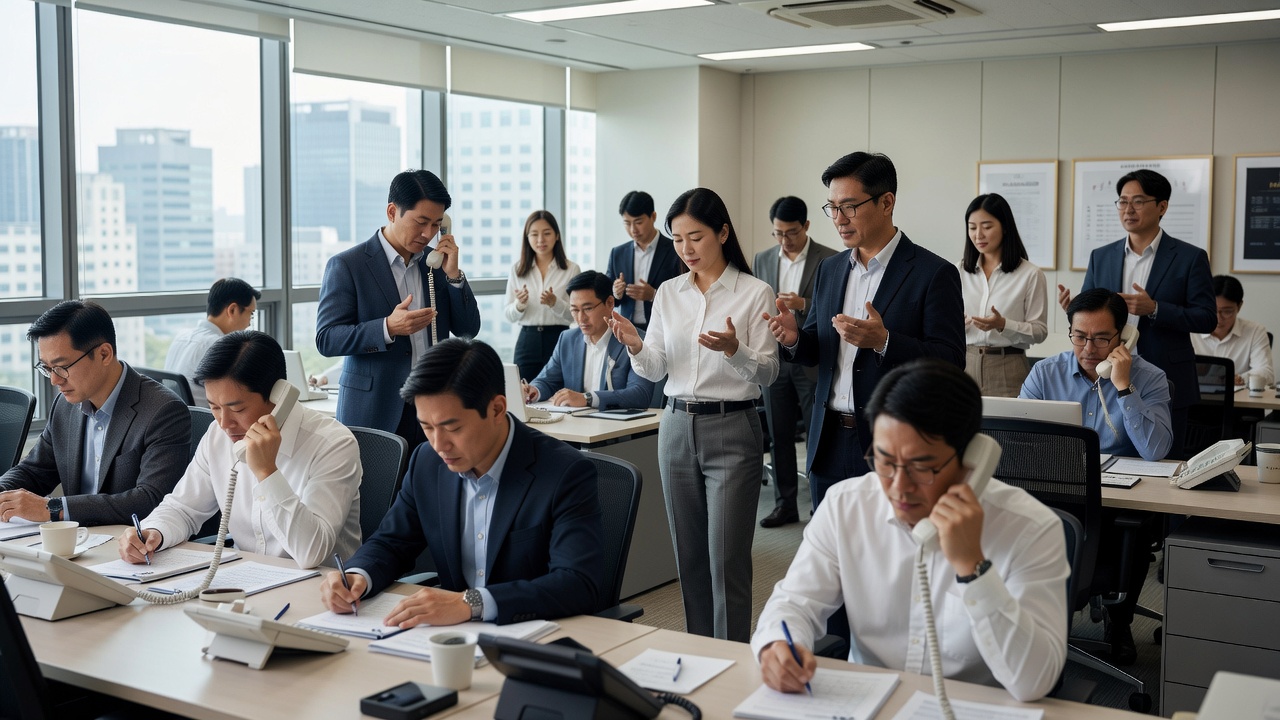주식시장 폭락 다음 날 반등하는 투자자 모습