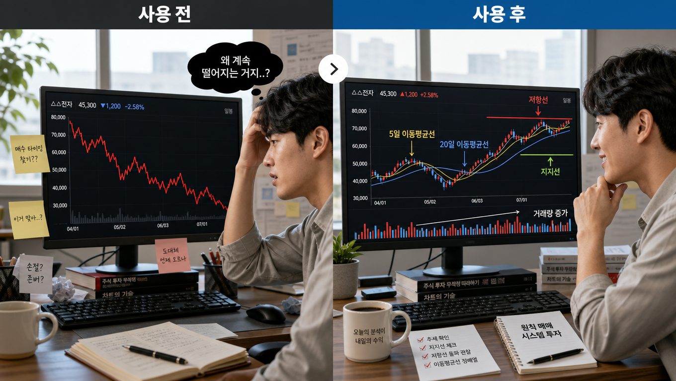 주식분석에서 차트만으로 판단하는 실수와 이동평균선·지지저항 해석 문제