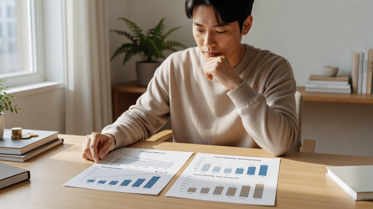 원금균등 원리금균등 상환 방식 비교